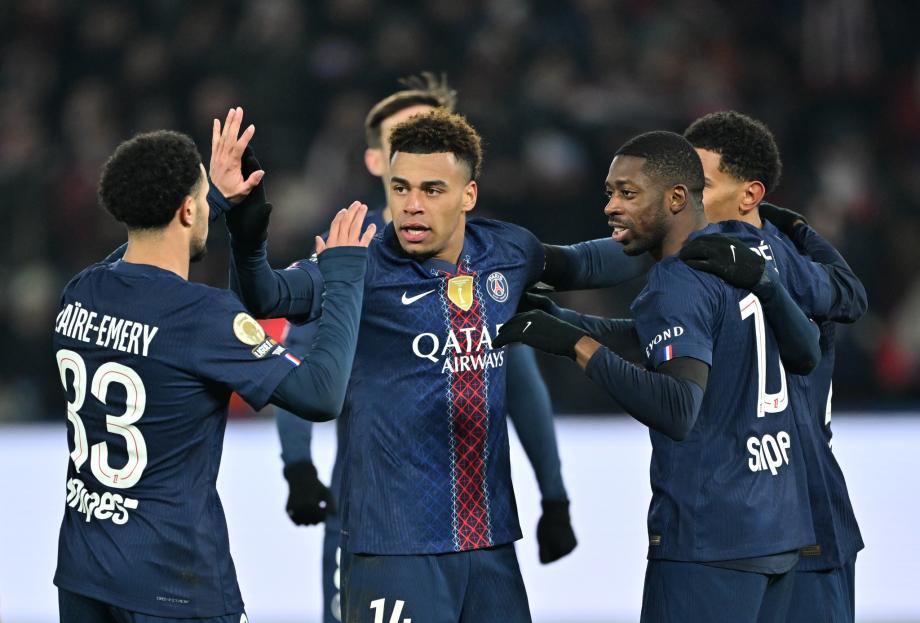 法甲-杜埃破门登贝莱建功 大巴黎2-1距榜首1分